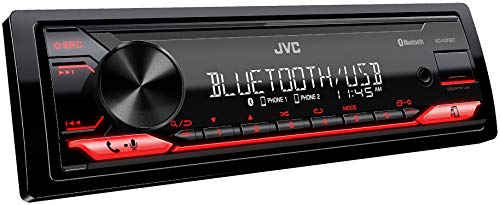 JVC KD-X270BT Bluetooth Car Stereo w/USB Port – AM/FM Radio, MP3 Player, High Contrast LCD, 50 Watts, Detachable Face Plate – Single DIN – 13-Band EQ
