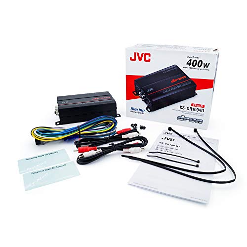 JVC KS-DR1004D 400 Watt 4-Channel Bridgeable Amplifier for Car & Marine and RZR/ATV/UTV/Cart Motorsports