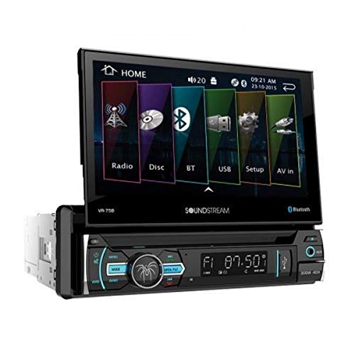 Soundstream VR-75B - Single DIN Bluetooth in-Dash DVD/CD/AM/FM Car Stereo Receiver with 7