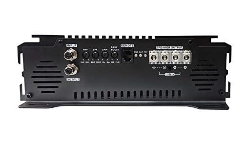Gravity Audio E3000.1D Warzone 3000W True RMS Car Amplifier Class D Amp 1/2/4 Ohm Stable with Remote Sub Control