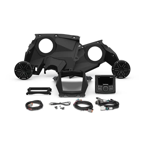 Rockford Fosgate X317-STG1 Audio Kit: PMX-1 Receiver & M0 Series Front Speakers for Select Can-Am Maverick X3 Models (2017-2022)