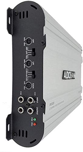 Audiobank P2002 2 Channels 2000 Watts Bridgedable Car Audio Stereo Amplifier Heavy-Duty Aluminum Alloy Heatsink | Class A-B Operation Remote On/Off Circuit -2nd Gen