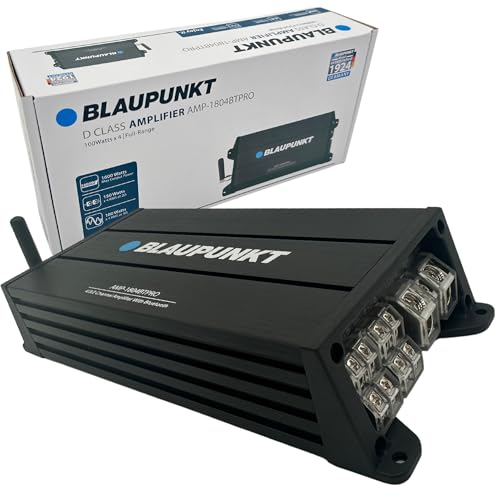 Blaupunkt AMP1804BTPRO - 1600 Watts 4/3/2-Channel 2 Ohm Stable Amplifier