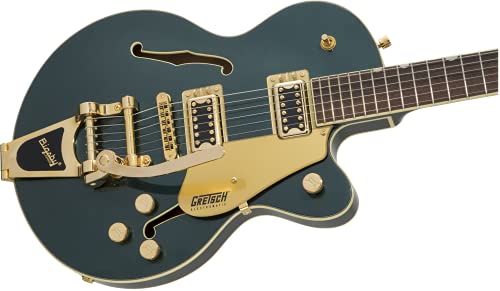 Gretsch G5655TG Electromatic Center Block Jr. Single-Cut Electric Guitar with Laurel Fingerboard, 22 Medium Jumbo Frets, Bigsby and Gold Hardware - Cadillac Green