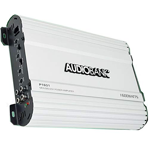 Audiobank P1601 Monoblock Class AB Car Audio Stereo Amplifier and Hifonics HFX12D4BK 12