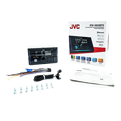 JVC KW-X850BTS Bluetooth Car Stereo Digital Media Receiver with USB Port, AM/FM Radio, MP3 Player, Amazon Alexa, Android, iPhone, Double DIN, 13-Band EQ