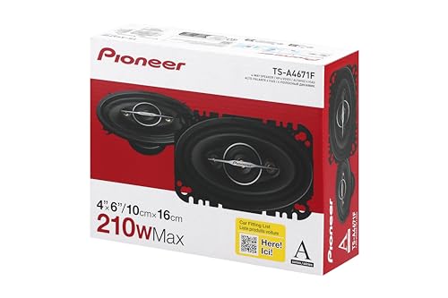 Pioneer TS-A4671F 4-Way Elliptical Coaxial Car Speakers 4 x 6 Inches, Power 210 Watts