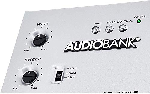 Audiobank AP15 -1/2 Din Car Audio Digital Bass Processor, Sound Restoration & Crossover for Car Subwoofer with Bass Knob/Input Level: 15V RMS & Output Level: 13.5V Peak -2nd Gen