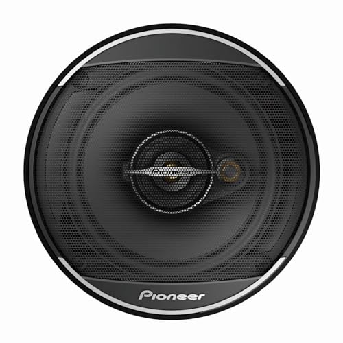 PIONEER A-Series TS-A1371F, 3-Way Coaxial Car Audio Speakers, Full Range, Clear Sound Quality, Easy Installation and Enhanced Bass Response, Black and Gold Colored 5.25” Round Speakers