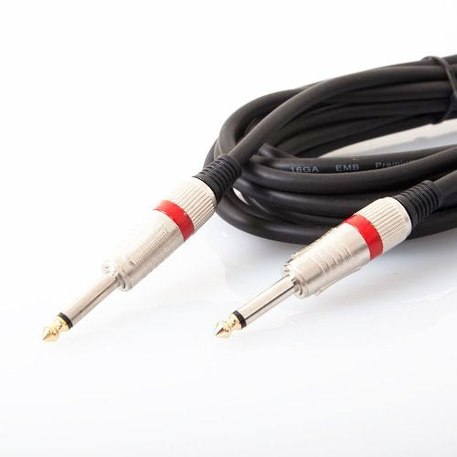 EMB 4 Packs Professional QTQ-16G6F 1/4" TRS to 1/4" TRS Balanced 16 Gauge 6 Feet Instrument/Speaker Heavy Duty Patch Cable
