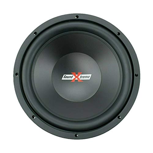 1x SoundXtreme ST-410 10 Inch 1500 Watts Peak Power Car Audio Subwoofer with DVC Power Dual Voice Coil Configuration Frequency Response 30 - 2500Hz 90 dB Sensitivity