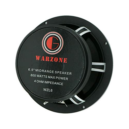 Gravity WZL6 6.5-Inch Car Audio Coaxial Speaker Midrange Bullet Loud Speaker 800Watts Peak Power 4 ohm Impedance Per Voice Coil with High Energy Magnet Composition