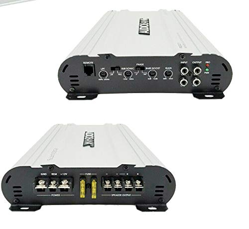 Audiobank P2001 Monoblock Car Amplifier - 2000W Peak With 4 Gauge Wiring Kit