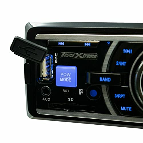 SoundXtreme ST-912 200W Single Din Digital Media Player Stereo Receiver with Bluetooth/USB/FM / MP3 with Detachable Face with 2X Pioneer 6.5