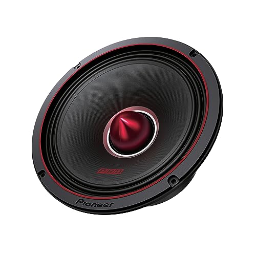 PIONEER TS-M801PRO, Car Audio Speakers, Full Range, Clear Sound Quality, Easy Installation and Enhanced Bass Response, 8” Speakers, Black