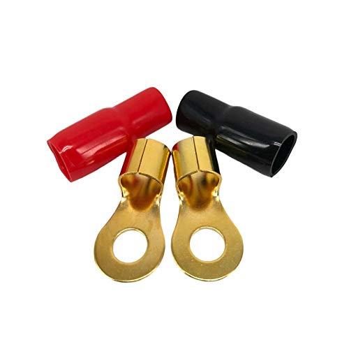 Audiobank Complete 0 Gauge 6000 Watts Car Amplifier Installation Power Wiring Kit Thick 17 Feet FT 0 Gauge Power 150A + 200A Fuse Included -Red