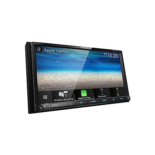 KENWOOD DMX9707S 6.95-Inch Capacitive Touch Screen, Car Stereo, Wired and Wireless CarPlay and Android Auto, Bluetooth, AM/FM Radio, MP3 Player, USB Port, Double DIN, 13-Band EQ, SiriusXM