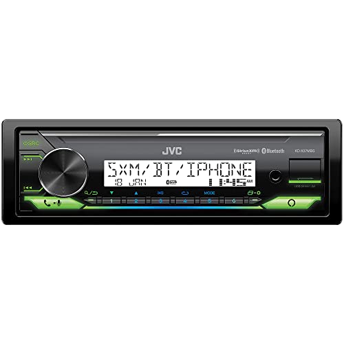 JVC KD-X37MBS Car & Marine Digital Media Receiver with Bluetooth, USB, SiriusXM Ready, Compatible with Amazon Alexa, Conformal Coated PCB