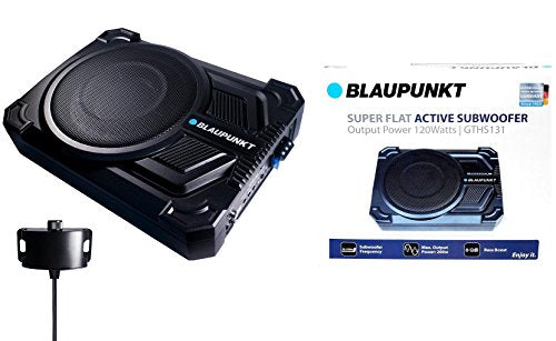 Blaupunkt GTHS131 - 200 Watt Super Slim Amplified Powered Under Seat Subwoofer w/Remote