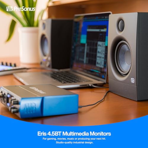 PreSonus Eris 4.5BT 2nd Gen - 4.5-inch Media Reference Monitors with Bluetooth Wireless Technology