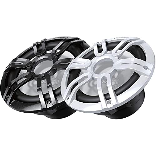 PIONEER CAR TS-ME100WS Single 10 inch 900 Watt Max Power, IPX7 Rated, Sports Grille Design - Marine Subwoofer White and Black Sports Grilles Included