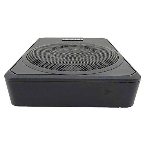 AUDIOTEK 10 Inches 1000 Watts Peak Power / 500 Watts RMS Slim Under-Seat Active Power Audio Car/Truck Angle Trunk Box Sub-woofer SUB/Supply Voltage: 11-15V DC