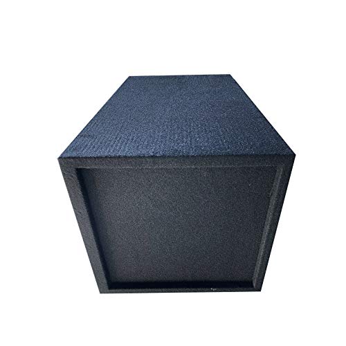 1x Audiotek CA-15DS Pro Dual Seal 15-Inch Subwoofer Enclosure Car Vehicle Audio Speaker Box All Medium-Density Fiberboard Vented Enclosure Carpet Texture Terminal