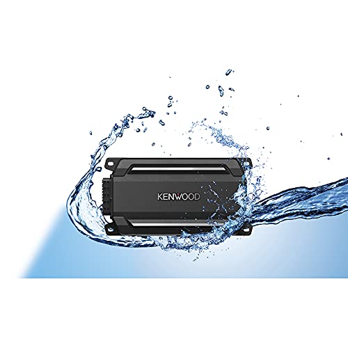 KENWOOD KAC-M5014 4-Channel Compact Digital Amplifier (600W) for Car, Marine, UTV & Motorsport Vehicles, Solid Corrosion-Resistant Aluminum Chassis, IPX6, IPX7 & IP6X Certified and Vibration-Proof