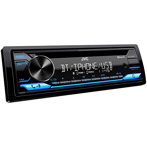 JVC KD-TD72BT Bluetooth Car Stereo with USB Port, AM/FM Radio, CD and MP3 Player, 13-Digit LCD Dual-Line Display, Single Din, 13 Band EQ