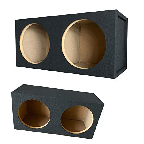 1x Audiotek CA-15DS Pro Dual Seal 15-Inch Subwoofer Enclosure Car Vehicle Audio Speaker Box All Medium-Density Fiberboard Vented Enclosure Carpet Texture Terminal