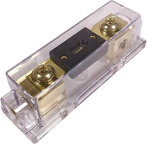 Audiobank BCC4AB 4 Gauge 3200 Watts Car Amplifier Installation Power Amp Wiring Kit Blue Inline AGU Fuse Holder & 80A Fuse and All The Accessories / Terminal Included