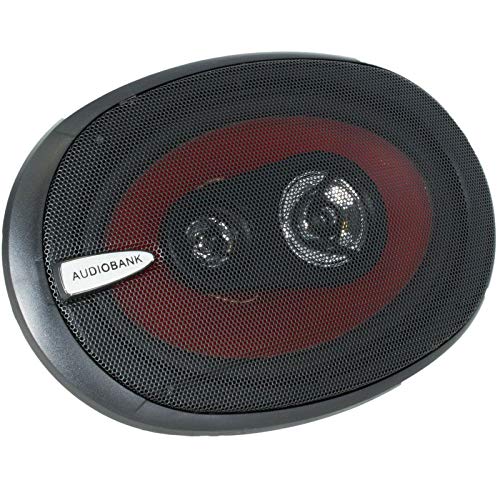 Audiobank 6x9 700 Watt 3-Way Red Car Audio Stereo Coaxial Speakers - AB6970 (2 Speakers)