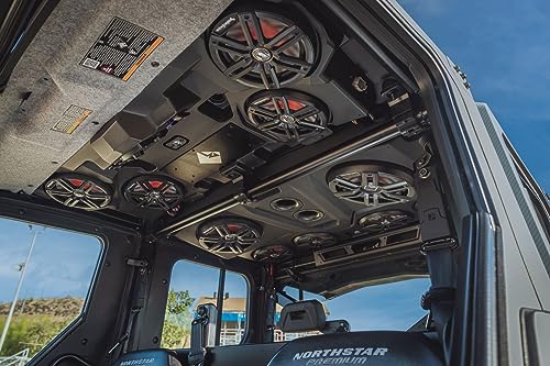 Rockford Fosgate RNGR18-ROOF4M2 All-in-One Ranger Roof Audio System – Front & Rear Audio Roof for Select 2018+ Polaris Ranger Crew 4-Door Models