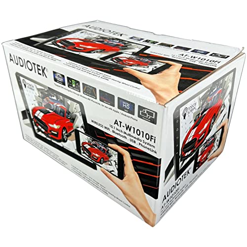 Audiotek 1010Fi 200 Watts Output Android 10.0 10.1inch Single 1DIN Car Stereo Radio WiFi GPS Wireless Mirror Link Car Audio Player