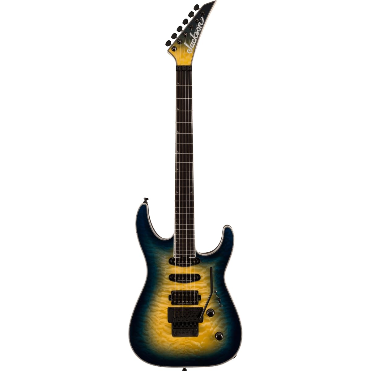 Jackson Pro Plus Series Soloist SLA3Q Electric Guitar - Amber Blue Burst