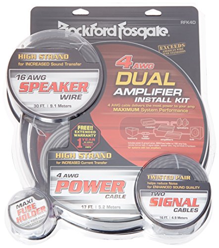 Rockford Fosgate RFK4D - 4 Awg Complete Installation Kit
