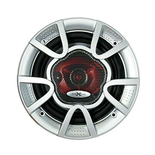 4X Soundxtreme ST-603 6-Inch 3-Way 350 Watts Maximum Power Coaxial Car Audio Speakers with PEI Dome Tweeter 4 Ohms Impedance, 89 dB Sensitivity, Frequency 65 Hz - 20kHz