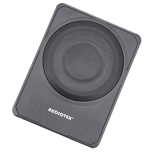 AUDIOTEK 10 Inches 1000 Watts Peak Power / 500 Watts RMS Slim Under-Seat Active Power Audio Car/Truck Angle Trunk Box Sub-woofer SUB/Supply Voltage: 11-15V DC