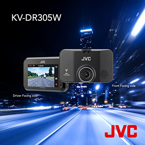 JVC KV-DR305W 1920x1080p Full HD Recorder GPS Dash Cam for Car, 2.7