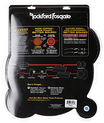 Rockford Fosgate - RFK4X 4 AWG Complete Amplifier Install Kit