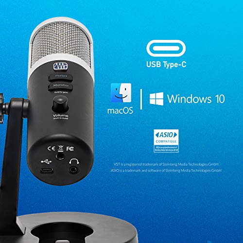 PreSonus Revelator USB Condenser Microphone for podcasting, live streaming, with built-in voice effects plus loopback mixer for gaming, casting, and recording interviews over Skype, Zoom, Discord