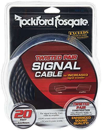 Rockford Fosgate RFI-20 - Twisted Pair 20-Feet Signal Cable