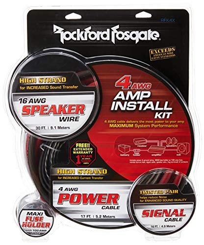 Rockford Fosgate - RFK4X 4 AWG Complete Amplifier Install Kit