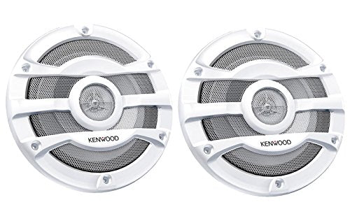 Kenwood KFC-2053MRW - Pair of 8 Inch 300 Watt Powersports/Marine Boat White Speakers
