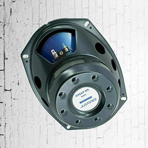 Gravity 4X GR-6996H 6x9-Inch 4-Way 760 Peak Power Total Watt CEA Rated Coaxial Car Audio Speakers with Silver Alpha Cellulose Cones and Moisture Resistant Rubber Surround