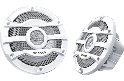 Kenwood KFC-2053MRW - Pair of 8 Inch 300 Watt Powersports/Marine Boat White Speakers
