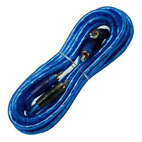 Audiobank 4 Gauge 2700 Watts Power Car Amplifier Installation Wiring Kit Blue Thick 17 Feet FT 4 Gauge GA Power Cable and Inline AGU Fuse Holder & 80A Fuse Included