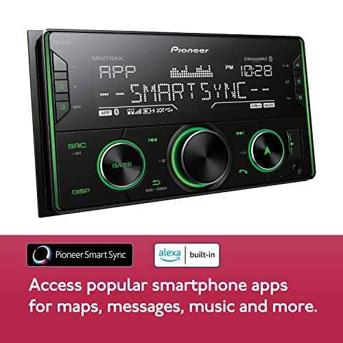 Pioneer MVH-S622BS Double DIN, Amazon Alexa, Pioneer Smart Sync, Bluetooth, Android, iPhone - Audio Digital Media Receiver