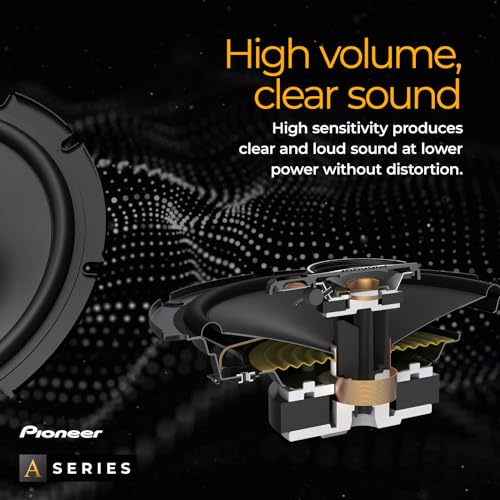 PIONEER A-Series TS-A6961F, 4-Way Coaxial Car Audio Speakers, Full Range, Clear Sound Quality, Easy Installation and Enhanced Bass Response, Black 6” x 9” Oval Speakers