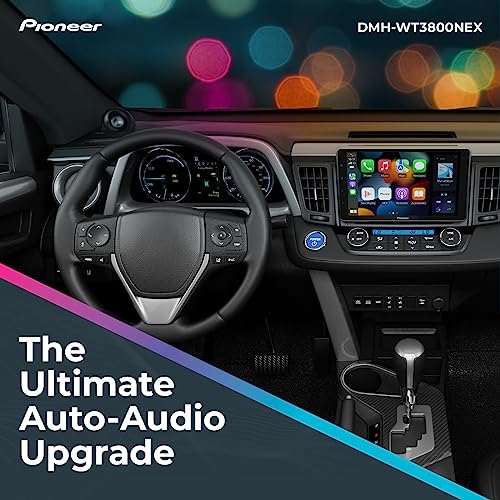 Pioneer DMH-WT3800NEX Digital Multimedia Receiver with Wireless Apple CarPlay and Android Auto, 9” Capacitive Floating Screen, Single-DIN, Built-in Bluetooth and WiFi, Amazon Alexa via App
